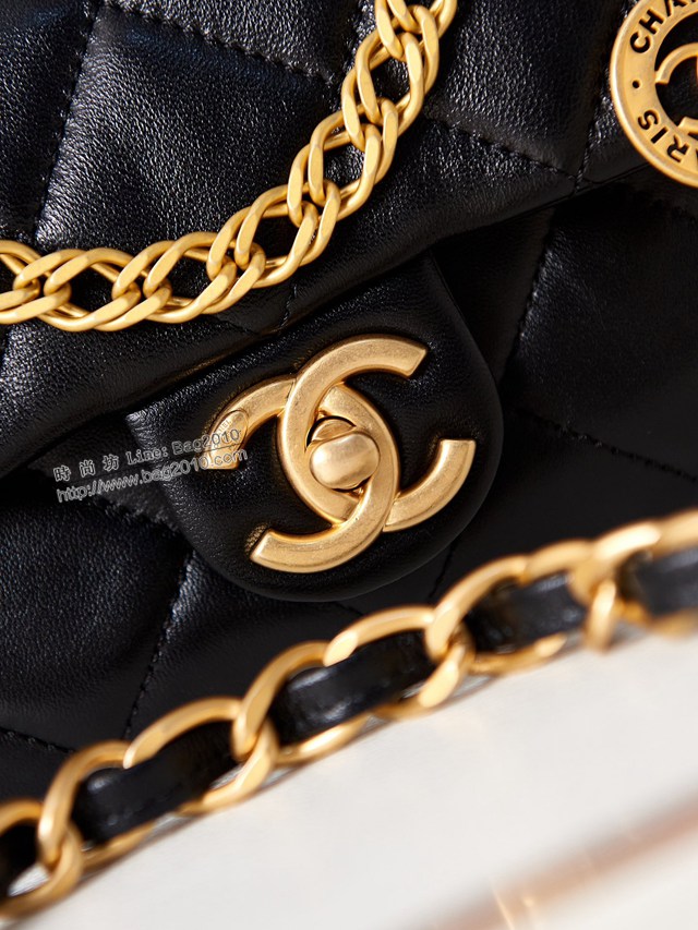 Chanel專櫃新款23s金幣cfmini鏈條包 AS4012 香奈兒油蠟羊皮斜挎單肩手拎女款肩背包 djc5288